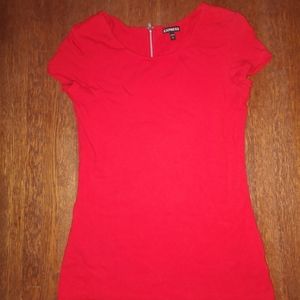 Express red zipper top size small
